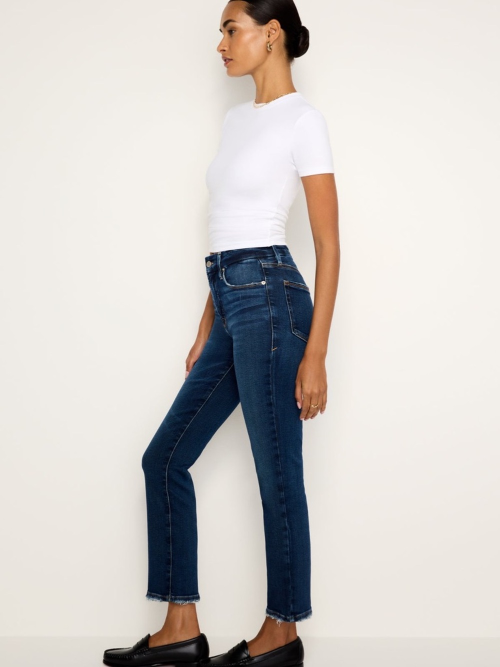 Good American Soft Tech Good Legs Straight Jeans